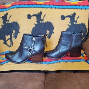OFFICE OR PARTY! 😅MARC FISHER Genuine Chocolate Brown Leather Ankle Boots